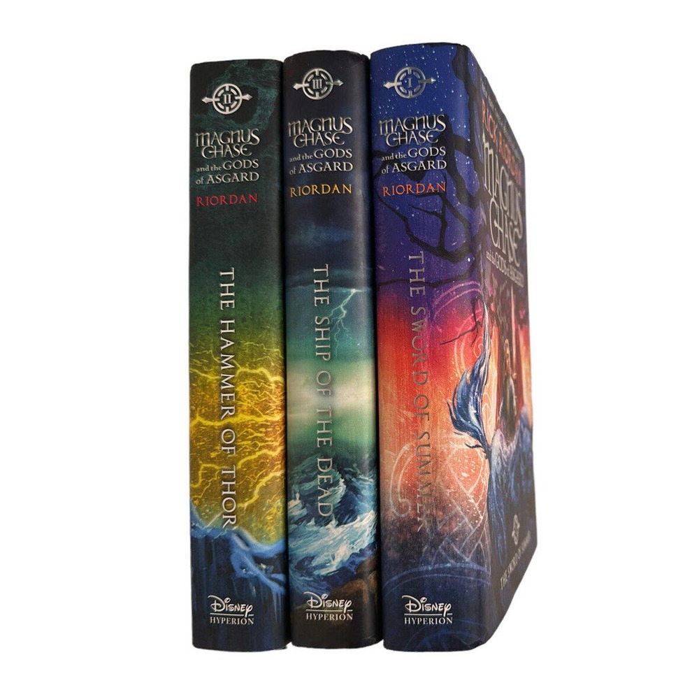 Disney Magnus Chase and the Gods of Asgard Set 3 Rick Riordan Hard Cover Books